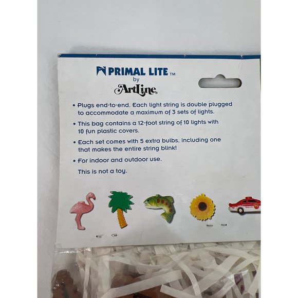 Primal Lite Rock N Roll Red Guitar String Lights 12 Foot 10 Lights New Old Stock - Picture 6 of 8